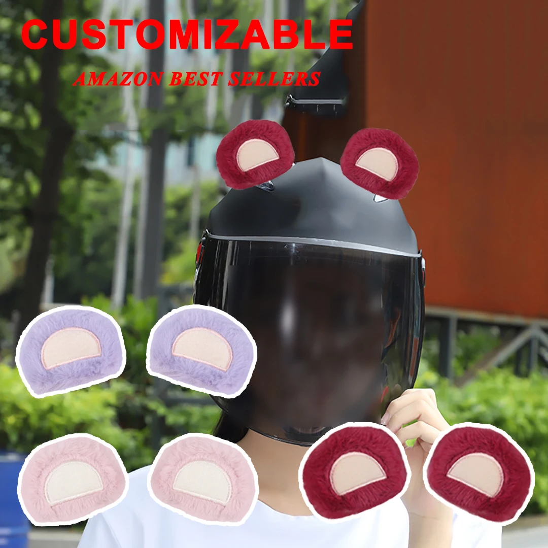 Fluff Bear Ears Helmet - Durable & Fashionable Motorcycle Gear