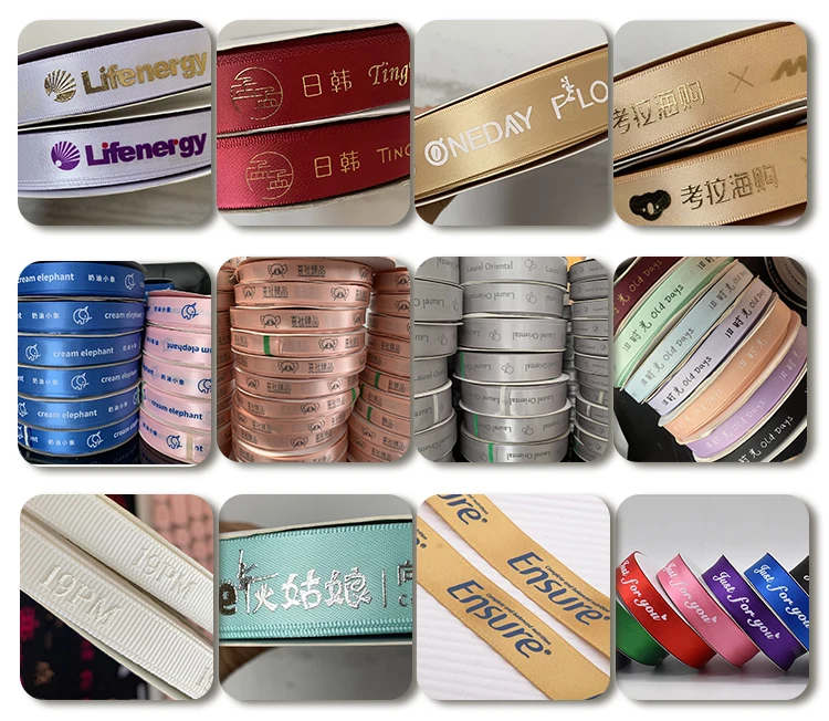 Wholesale Custom Ribbon Personalized 3d Embossed Printing Satin Ribbon
