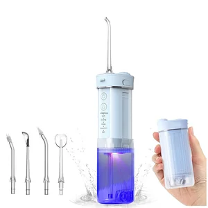 Premium Mini Travel Water Flosser Oral Irrigator with UV Light
