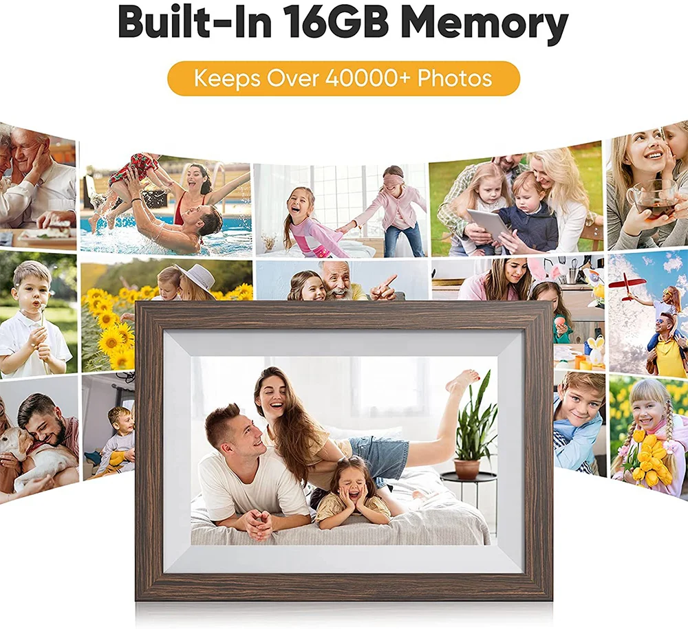10.1" HD IPS Touch Screen Digital Picture Frame WiFi Sexy Send Picture Video Though Frameo App 16G 32GB