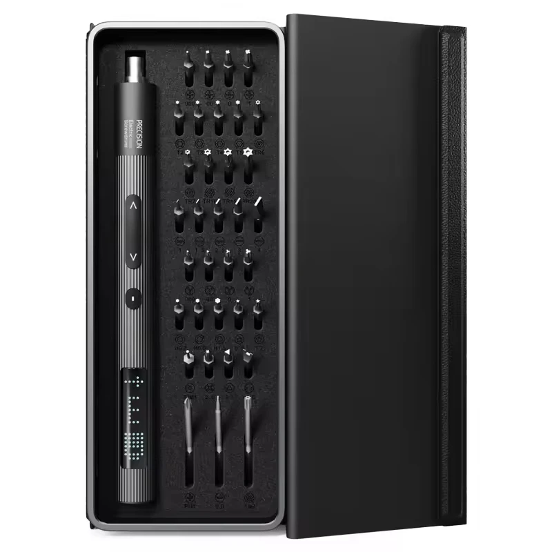 36 in 1 Electric Automatic USB Charge Battery Cordless Precision Magnetic Screwdriver Pen With LED Flashlight Aluminum Box Set
