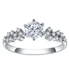 moissanite+lab diamond(white/yellow/rose gold color)