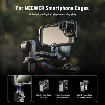 For Neewer Phone Tripod Mount with Flexible Arca Base 1/4\" & 3/8\" Threads Compatible 2nd Gen 16 15 Pro/15 Pro Max S24 Ultra Ca detail image
