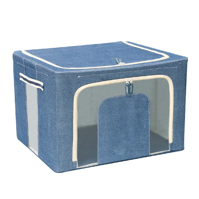 Modern 100l Steel Frame Storage Box Ecofriendly Oxford Cloth Organizer