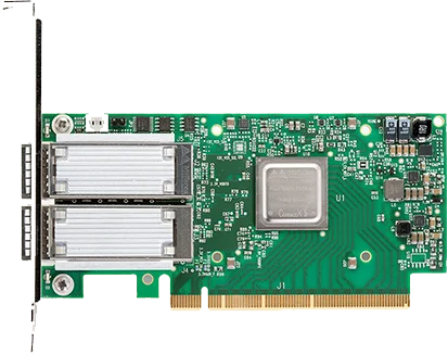 Mellanox ConnectX-5 EN Adapter 40GbE Dual-Port SFP28 Network Interface Card with PCIe4.0 X16 and 1/10/25/40GbE Transmission Rate