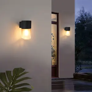 Vertak Hot Sale 15W Outdoor Garden LED Wall Lamp E27 Waterproof Square Powered Aisle Balcony Light in Warm White Options