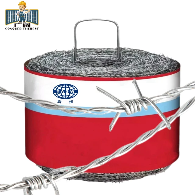 High Quality 500 Meters Barbed Wire Fencing Hot Galvanized Arame Farpado Coil for Sale