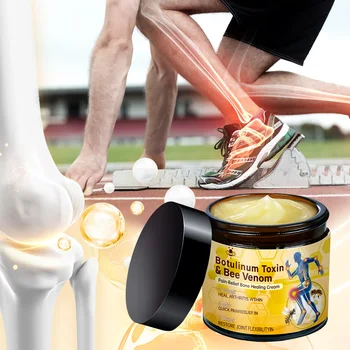 Meisaar Pain Relief Bone Healing Cream with Organic Ingredients Vitamin C Hyaluronic Acid Botulinum Toxin Bee Venom for Massage