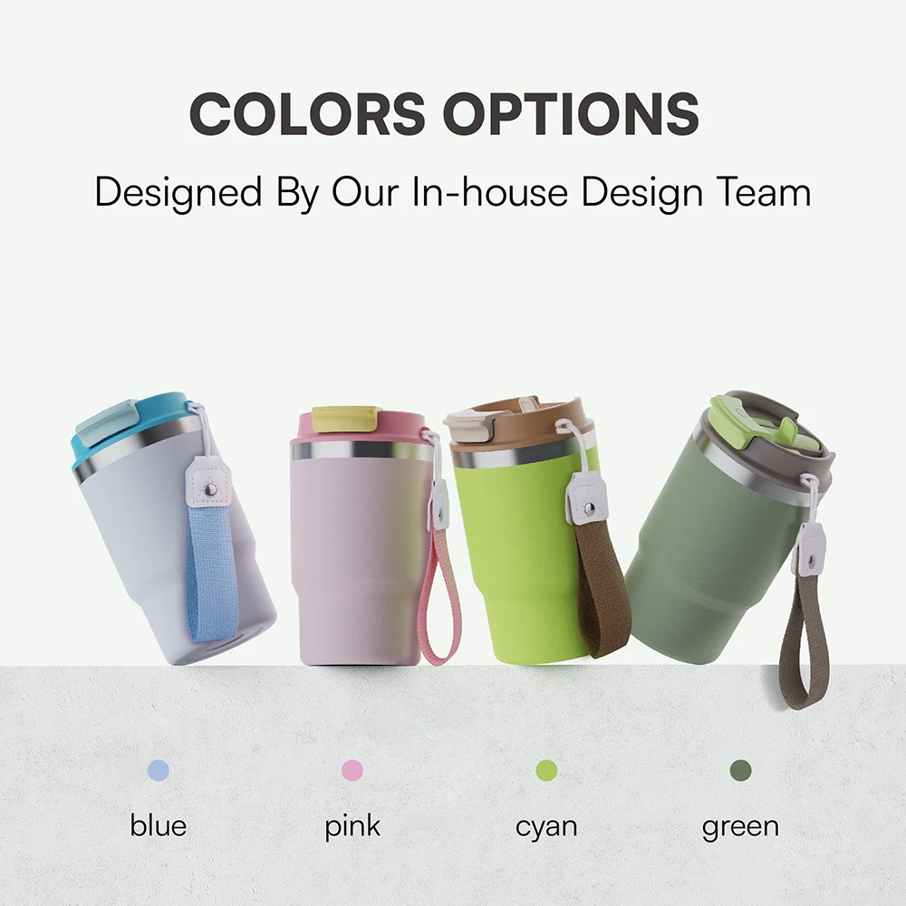 16oz 18/8 Stainless Steel Vacuum Insulated Coffee Mug 2 in 1 Lid With Rope  Silk/ Laser/ Digital and so on