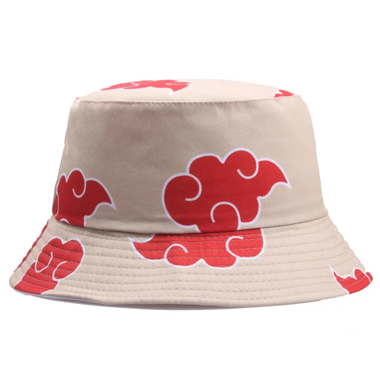 Chapéu Bucket Hat Naruto Akatsuki Nuvem Vermelha