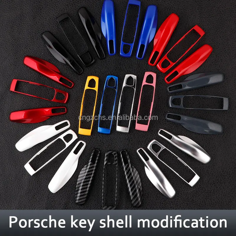 Car Remote Key Case Cover Protective 4pcs Set for Pors Che a Panamera Cayenne Macan 718 911 Taycan Cayman Boxster Carrera Spyder