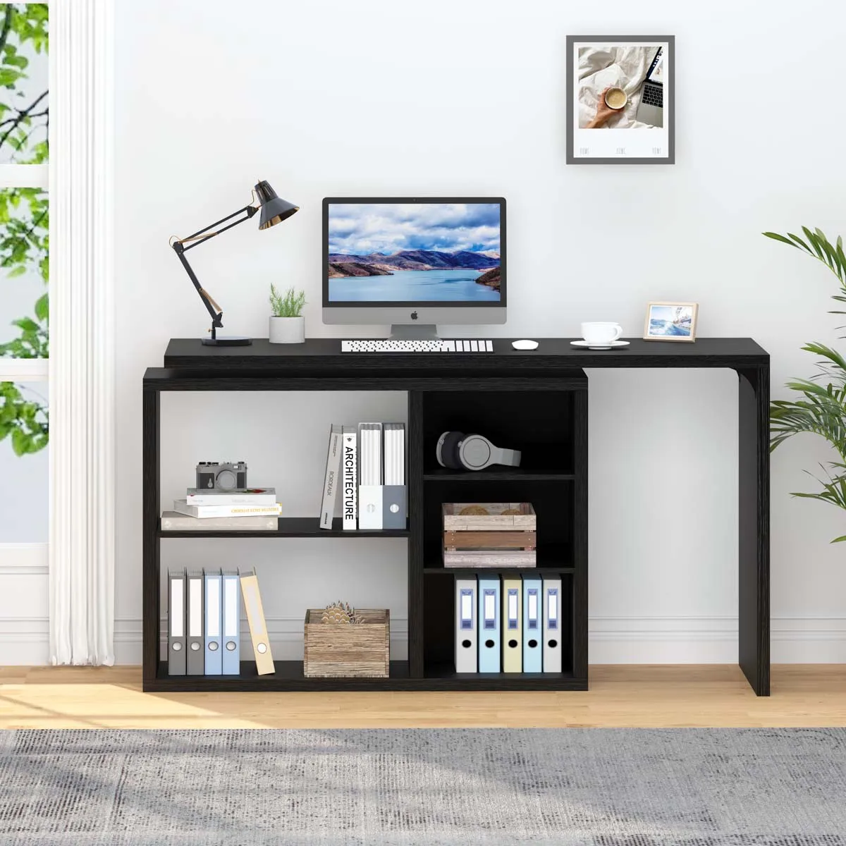 Modern l-Shape Computer Table for Gaming Acrylic Standing Office ...