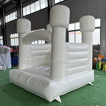 Commercial pvc party bouncer bouncy castle inflatable jumper white bounce house 8x8