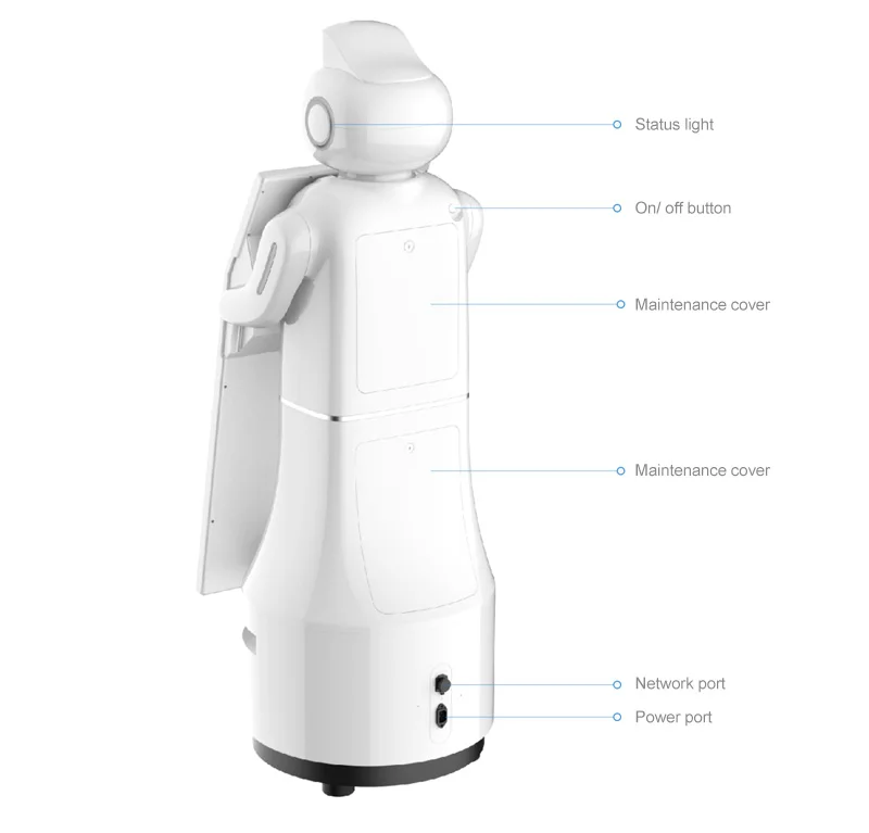 Artificial Intelligent Reception Robot Thermal Imaging Facial Recognition Robot
