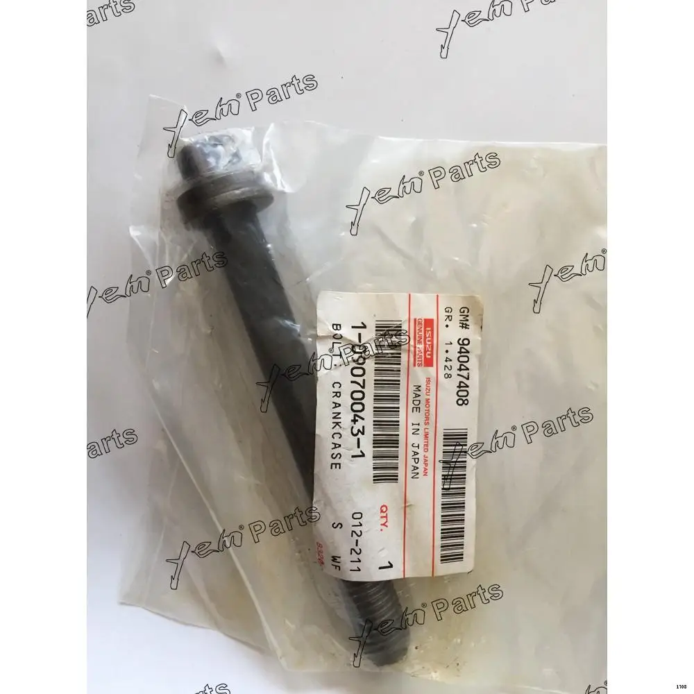 6SD1 Cylinder Head Bolt 1-09070043-1 for Isuzu Engine Rebuild Kit