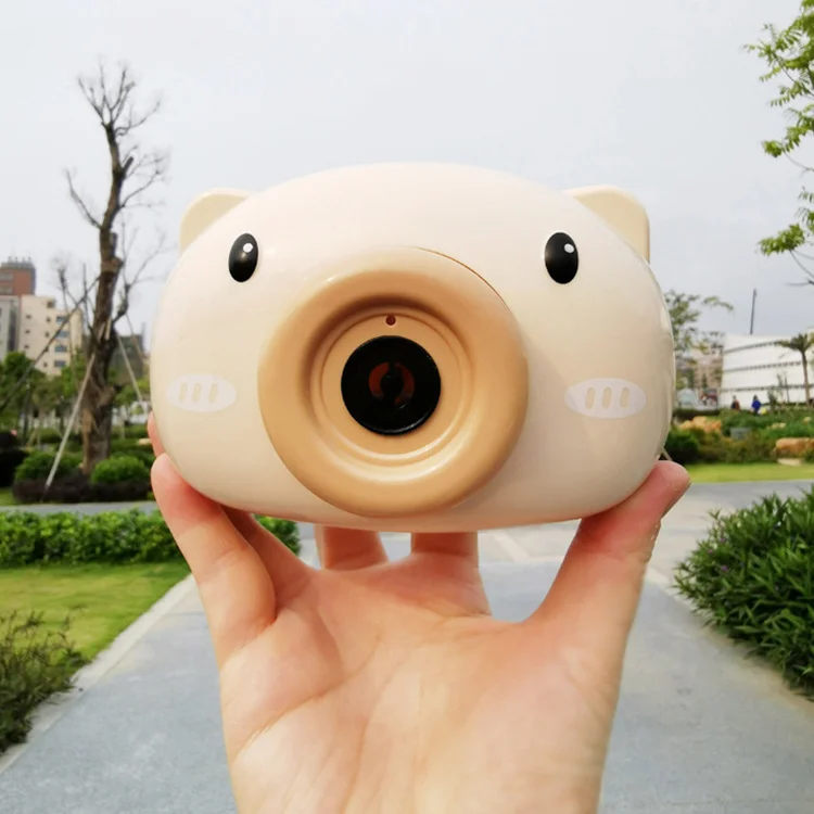 Летняя уличная Автоматическая электрическая выдувная игрушка, милая мультяшная машинка для пузырей из свиней, камера для детей