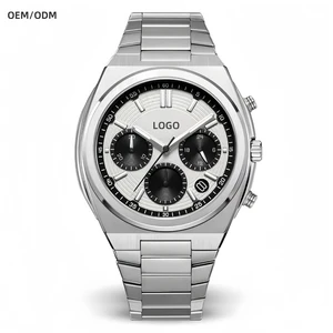 OEM ODM Custom 316L Stainless Steel Japanese VK63 Quartz Chronograph Date Sapphire Watch for Men