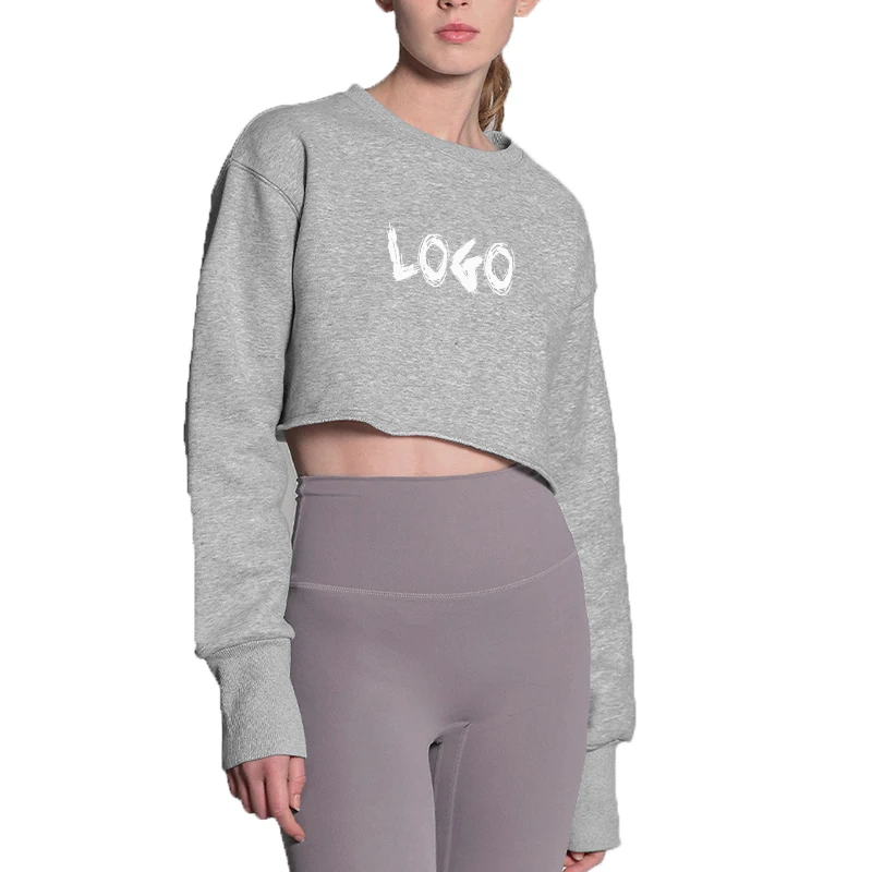 Custom Cropped Sweatshirt Women Anti-Shrink Eco-friendly