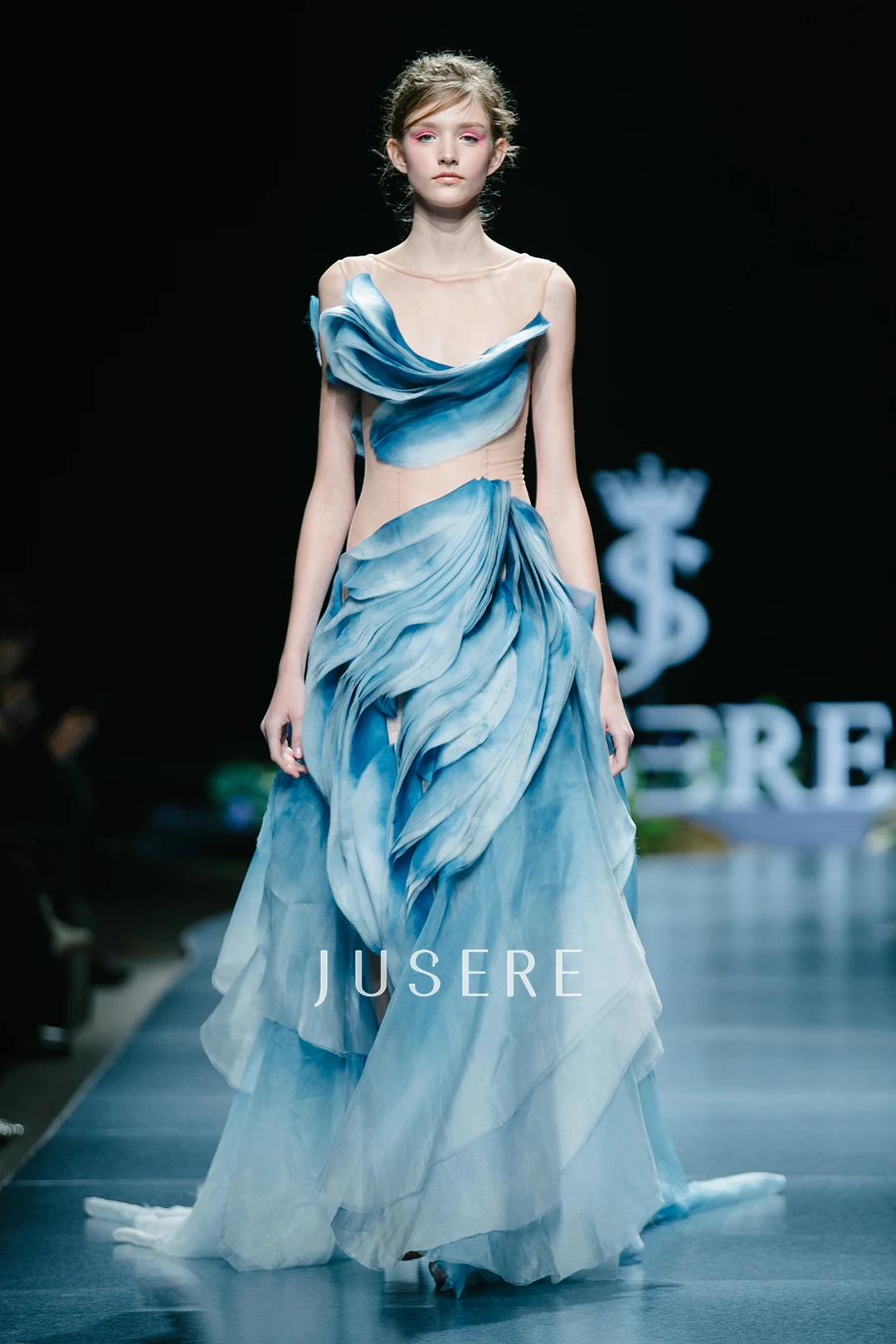 Dresses Vestidos Fashion Week JUSERE FASHION SHOW Blue Aline