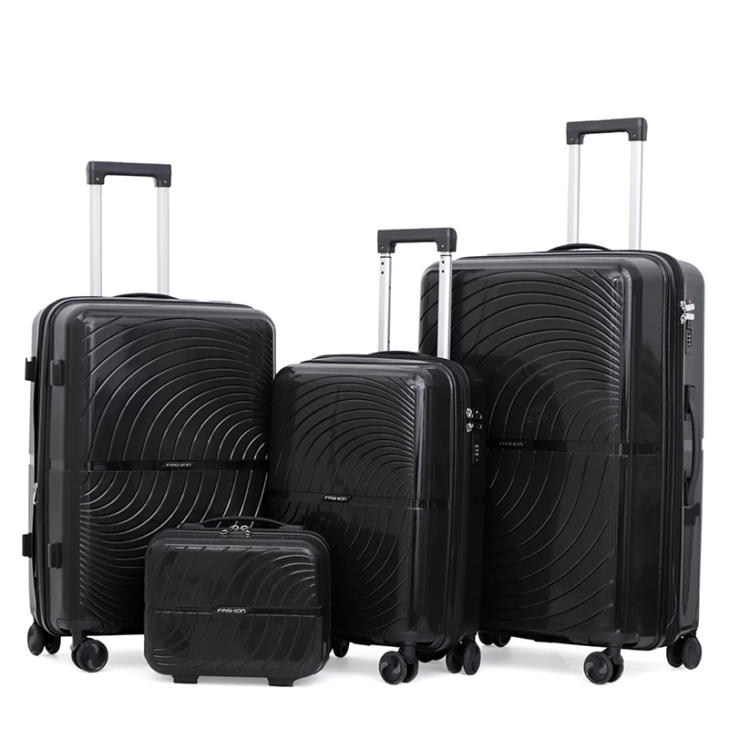 Valise OMASKA personnalisée en PP de 14, 20, 24 et 28 pouces, ensemble de bagages à roulettes en PP pour hommes et femmes, 4 pièces