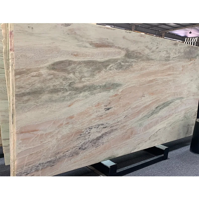 Polished Pink Wall Tile Exotic Slab Marble, High Quality Pink Marble Tile For Background Wall