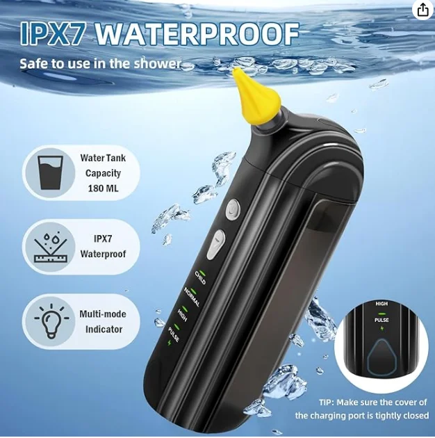 Ear Wax Removal Kit With Dual Water Tank Electric Ear Cleaner Tool With Ear Dryer Irrigation Flushing System 5 Modes,Black - Pick Your Plum - View #2