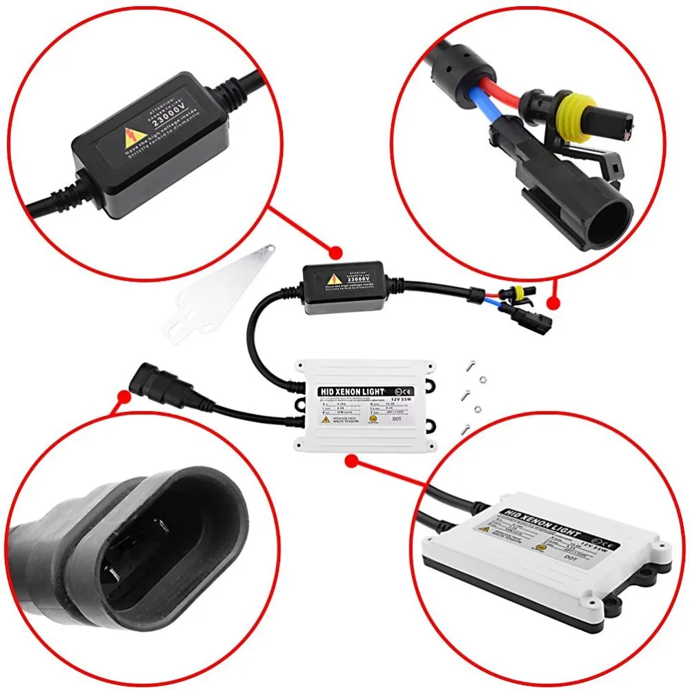 Car Quick Start Slim Canbus 3000k/6000k/8000k 35/55/75/100w Hid Kit Bi