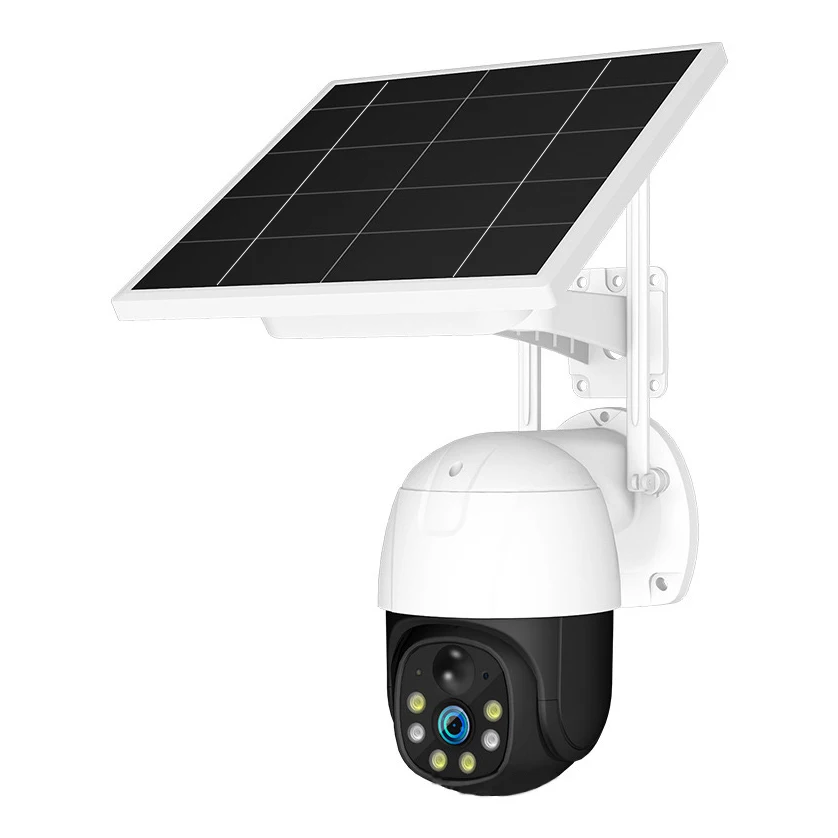 P6L 2K 4MP Wifi 4G Network Solar Panels Camera Cameras for Home Security Protection PIR Humanoid Detection CCTV Camera