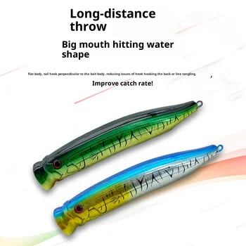 Factory Wholesale Stainless Steel Popper Lure All-Depth Layer Shore Casting Long-Range Hard Bait 82g Fishing Tackle – Popper – view 3