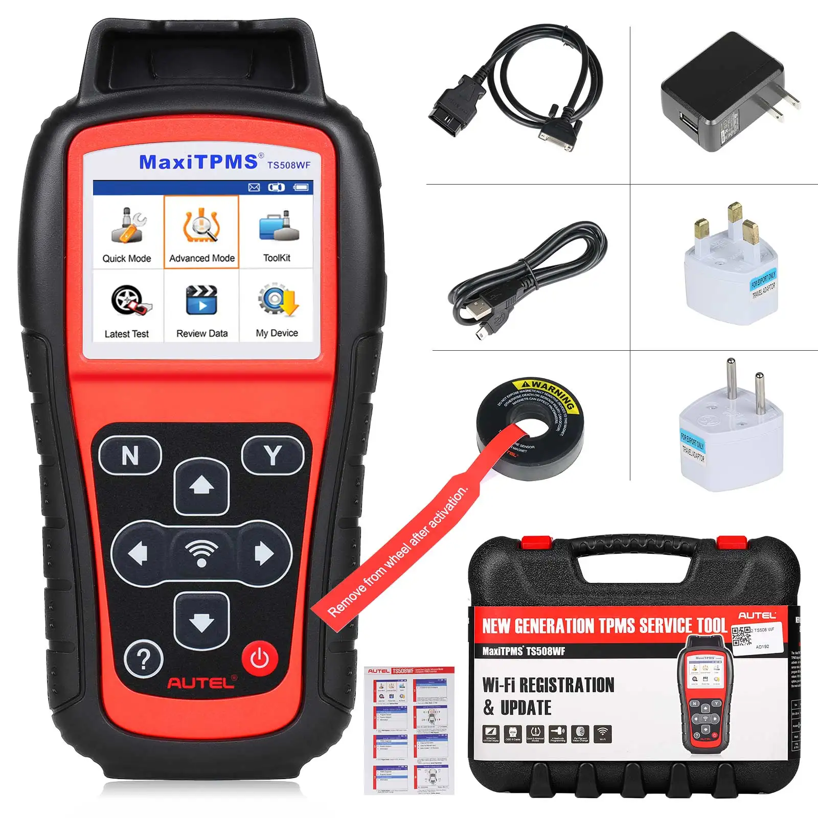 Autel MaxiTPMS TS508WF TPMS Relearn Tool TPMS Sensors Activate/Reset