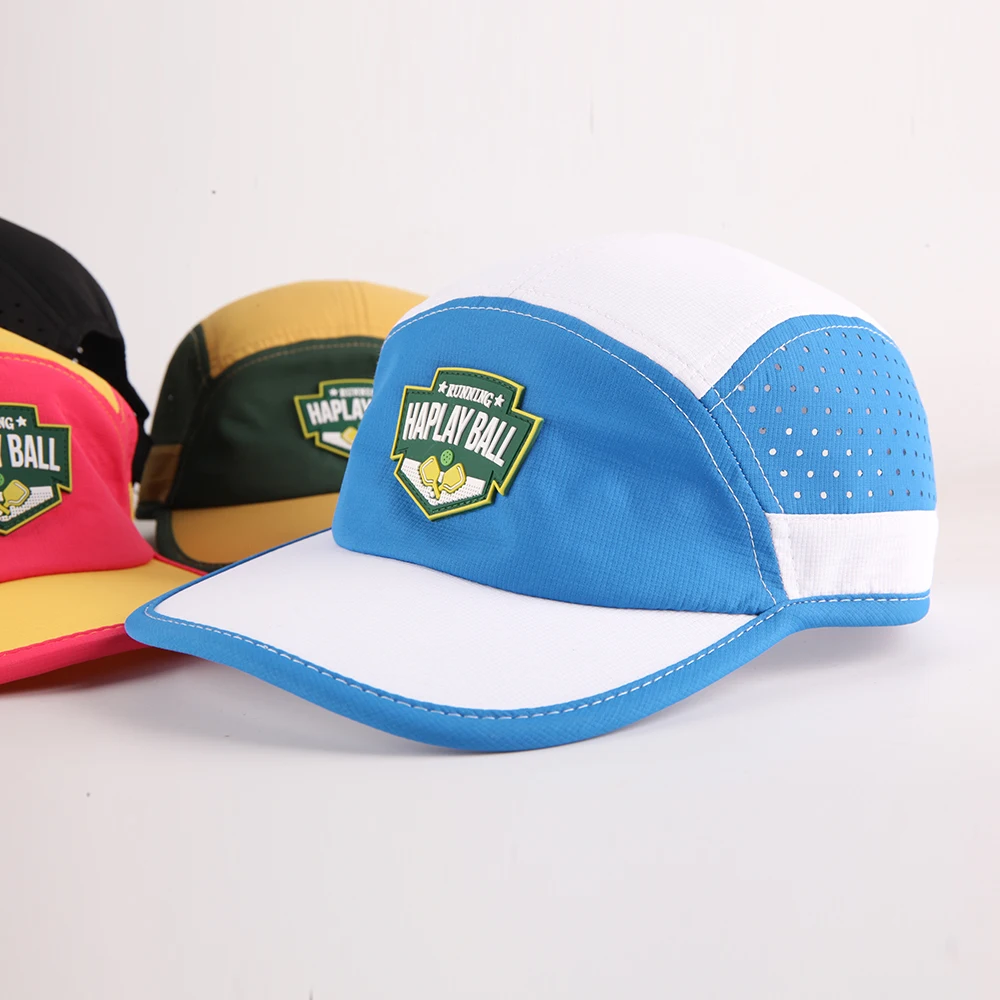 Custom Design Your Own Logo Sports Camp Hat Plain 5 Panel Camping Cap Blank Nylon Running Hat