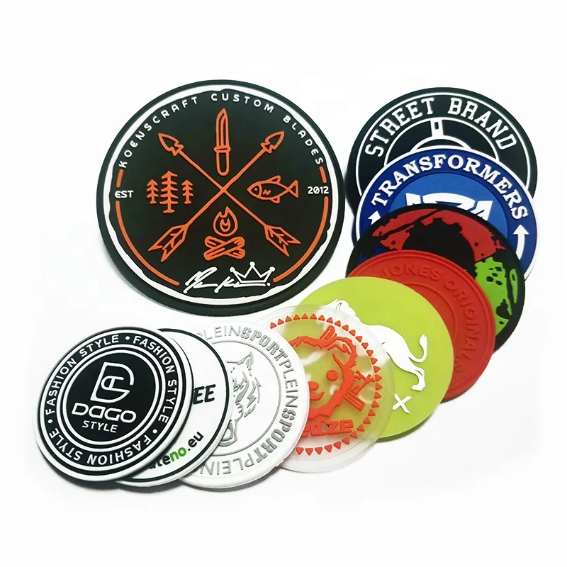Custom Logo Soft PVC Patches 3D 3D Patch for Garments Minimum Order Custom Rubber Patches for Clothing