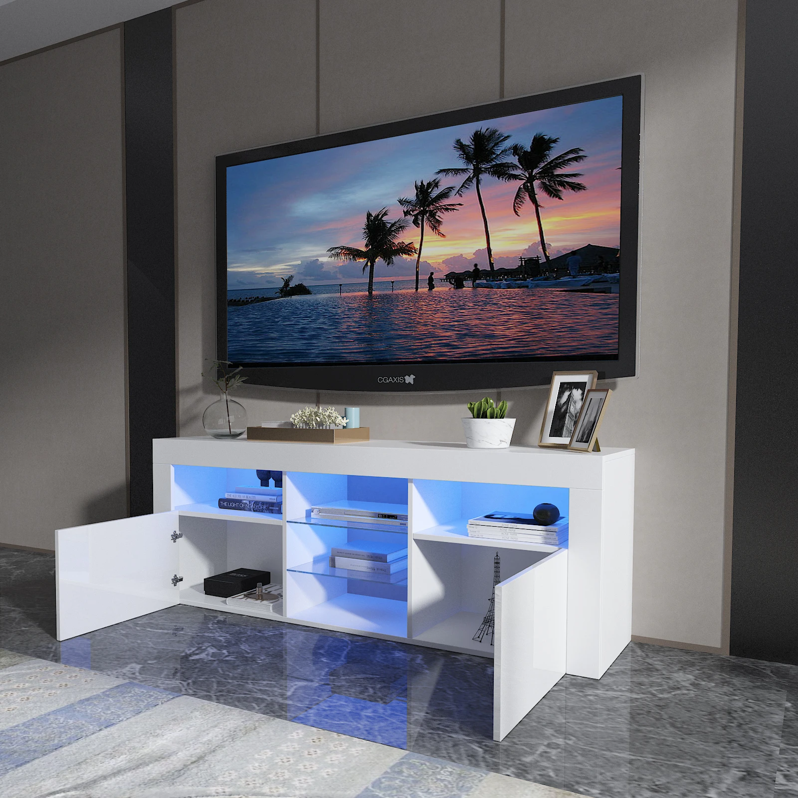 High Quality Modern Simple Easy Assemble With Led Light Tv Stands Buy