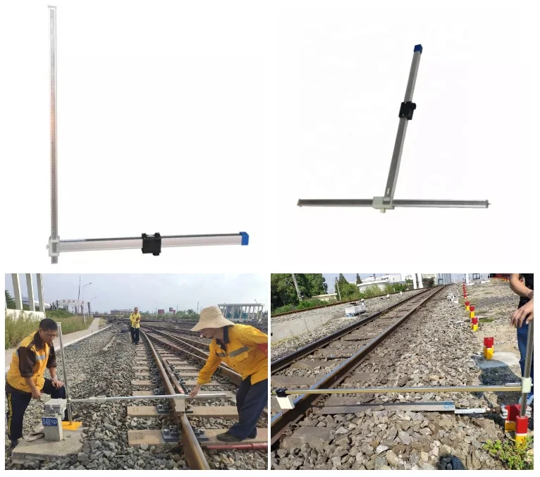 Railway Track and Basemark Distance Measuring Equipment Insulated L-shape Track Fixed Point Measuring Gauge