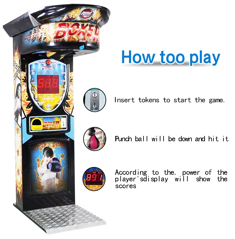 Coin Operated Boxing Machine Fighting Games Ultimate Big Punch Game Machine Out Tickets/ Drinks Amusement Equipment 30% Deposit factory