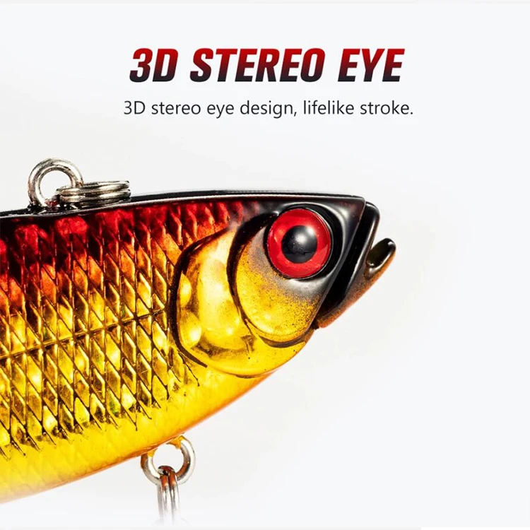 Tn60 Vibration Freshwater Fishing Lure 65mm 12g Sinking Vib For Big