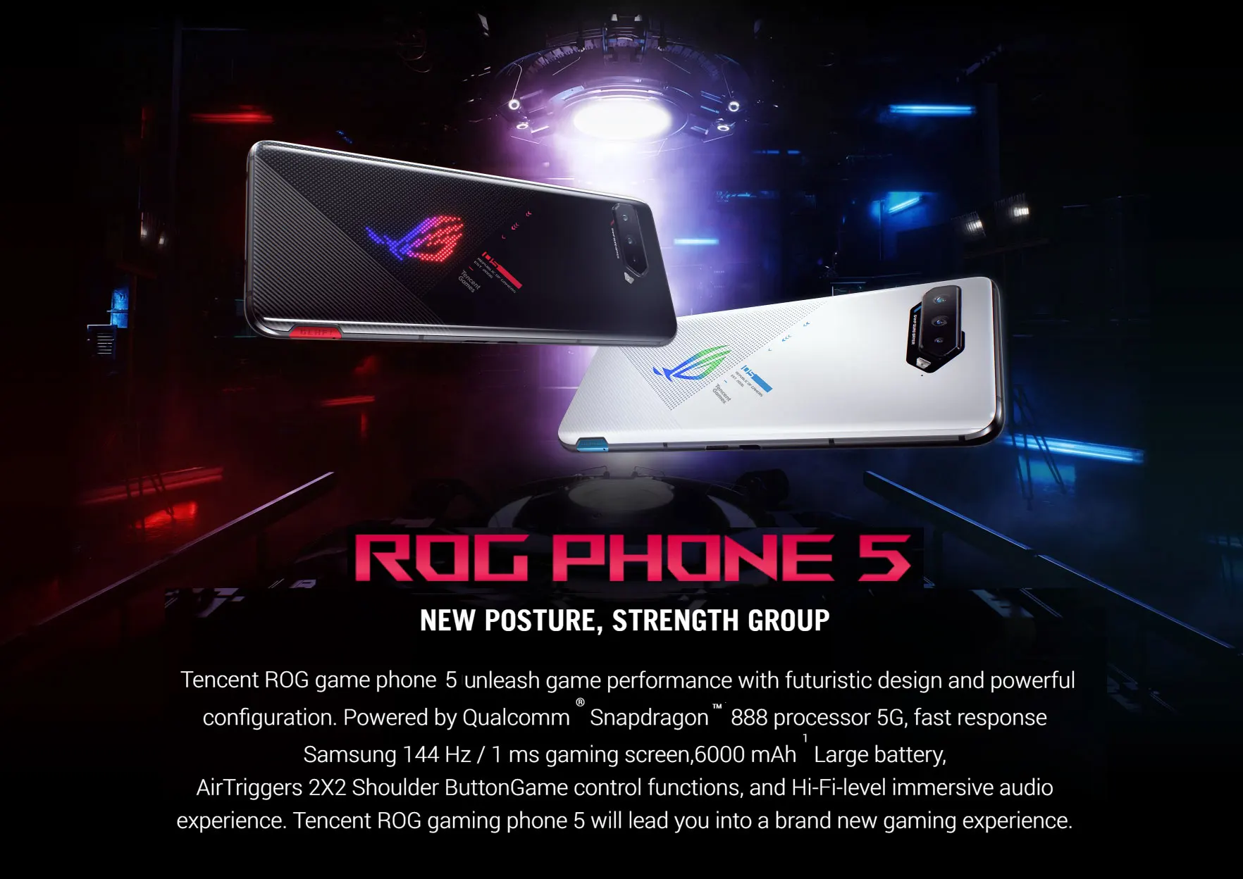 Wholesale Global ROM ASUS ROG Phone 5 Snap888 12GB 128GB 6.78 inch