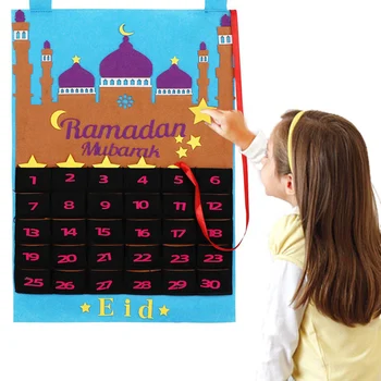 Reusable Felt Ramadan Countdown Advent Calendar For Eid Mubarak Gifts Ramadan Decorations