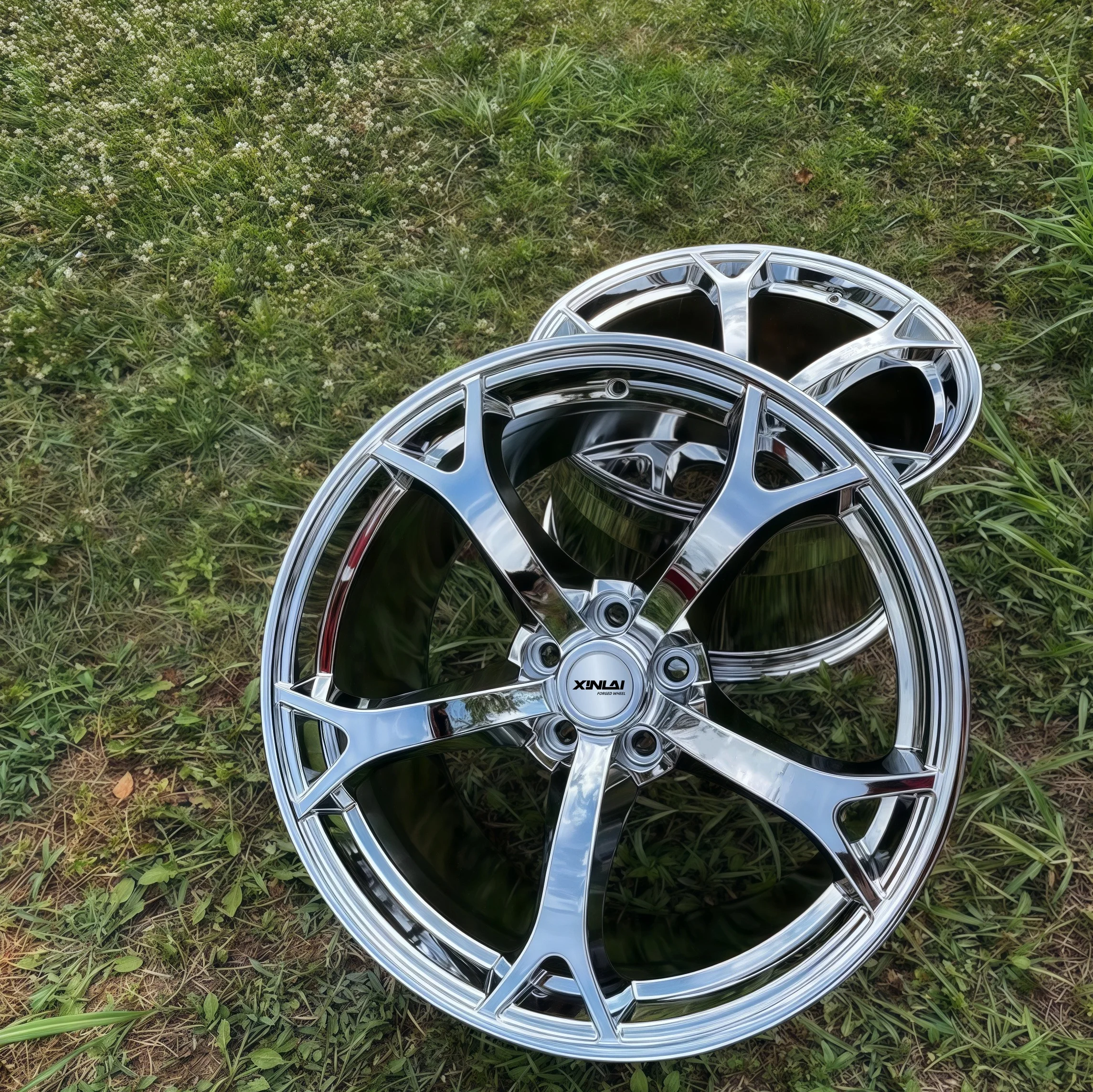 Chrome Gloss Silver Forged Wheels Concave Design 19 Rims Silver Chrome Nismo V1 Wheels G37 Q50 Forged Rims - Image 1