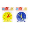 Three-hand linkage 24-hour clock model - blue and yellow