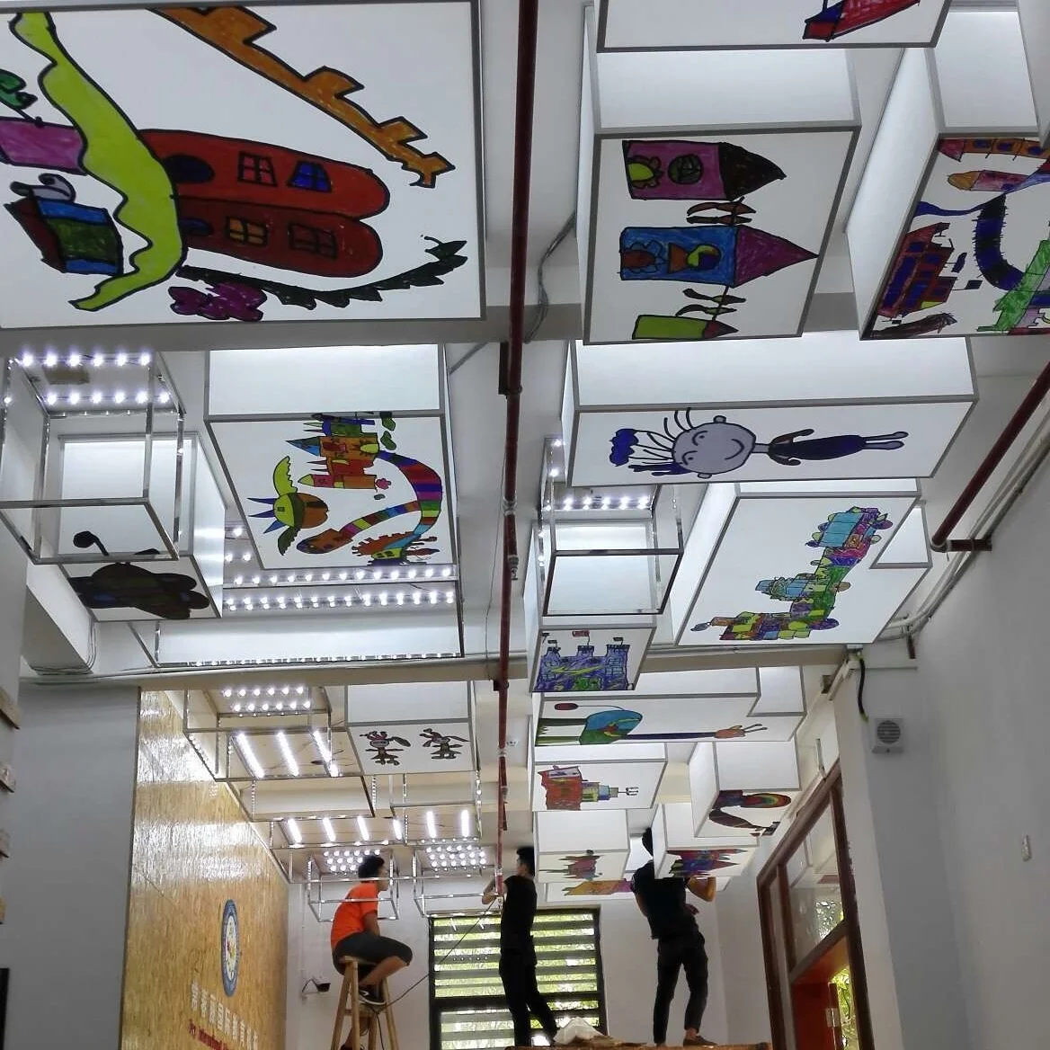 ZHIHAI Pop False Ceiling Designs Germany False Ceiling Designs for Living Room Photos 3D PVC Ceiling Film