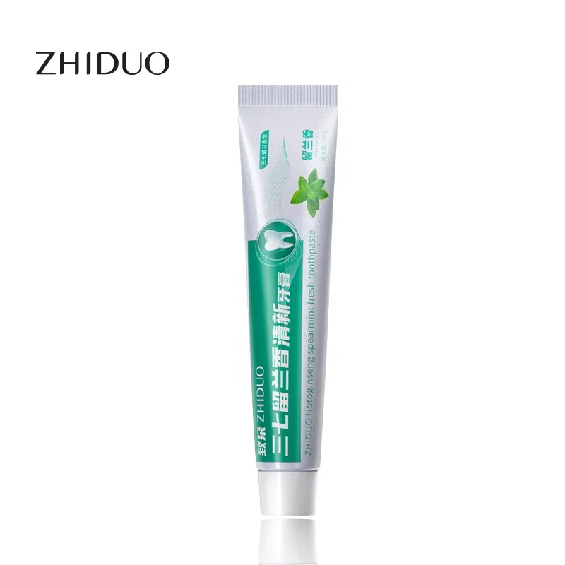 OEM Private Label ZHIDUO Notoginseng Double Mint Honeysuckle White Toothpaste Oral Clean Oral Toothpaste