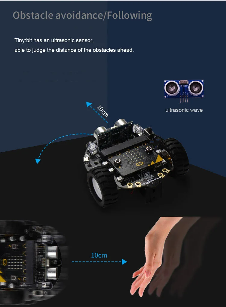 Tiny:bit Smart Robot Car - Micro:bit Graphical Programming