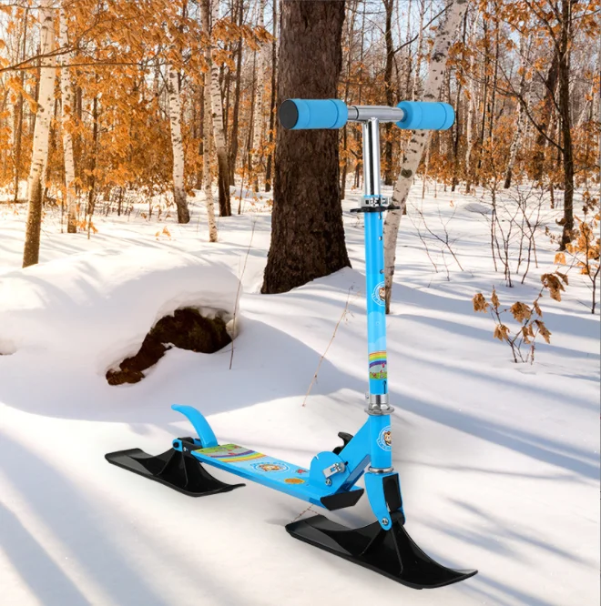 Лучший детский Снежный скутер лыжный самокат для детских игр на открытом