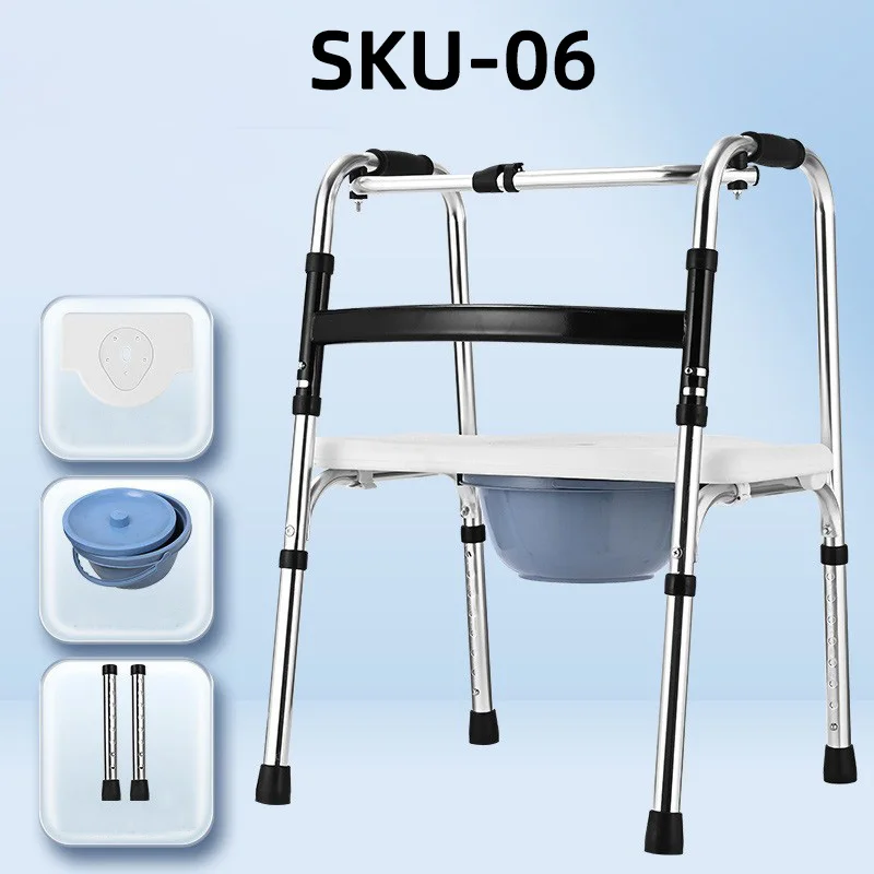 Factory Direct Sale Foldable Aluminum Alloy Walker with Wheels Walking Aids for the Disabled Direct From the Source supplier