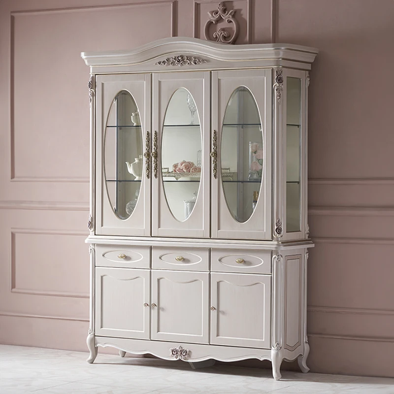 Витрина из стекла и дерева винный шкаф роскошный боковой высококачественный дизайн классический буфет