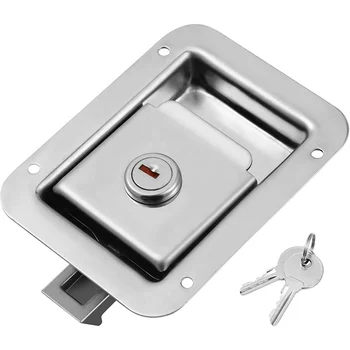 Truck Body Parts Recessed Paddle Latch Door Lock For Trailer Container ...