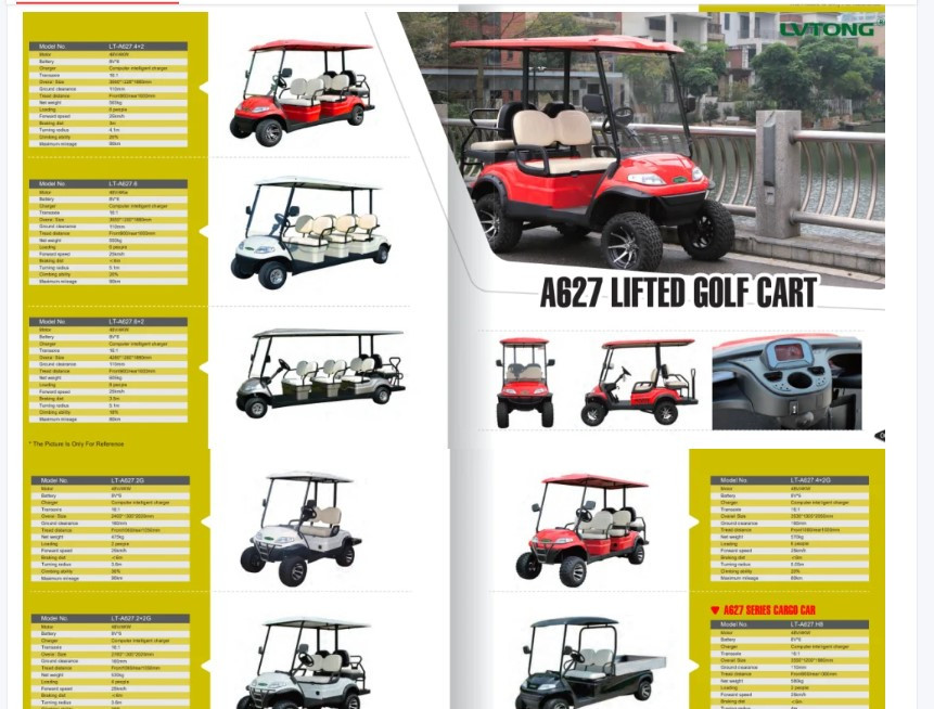 Uwant Electric Gasoline Lifted Golf Cart 2 4 6 8 10 Seats Petrol 4x4
