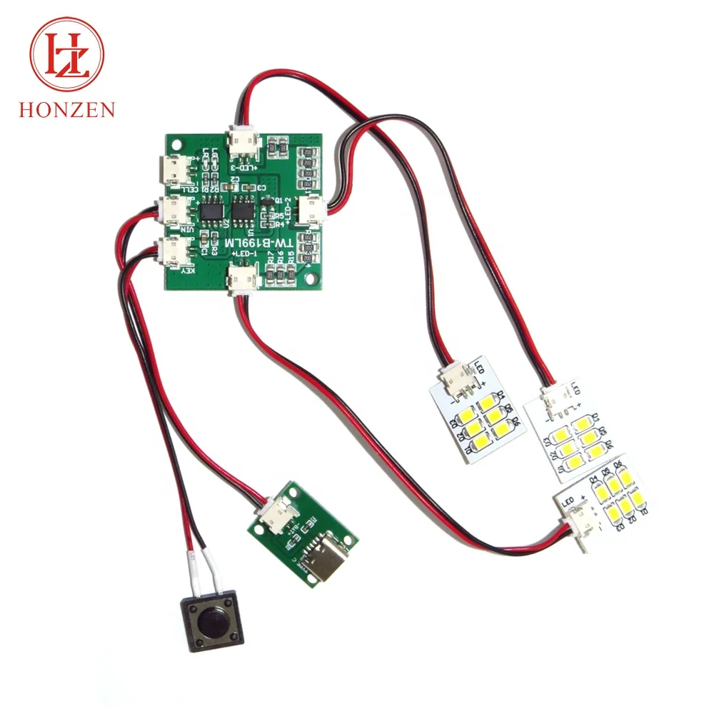 Rechargeable Usb Small Pcb with 18pcs Smd Led Lighting Module