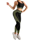 Clothes Women Women New Fashion Custom 2 Piece Legging Zip Crop Top Yoga Seamless Outfits Elastic Clothes Tracksuits Workout Gear Women Sets